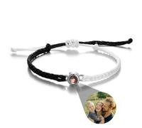 Braccialetto con Foto Proiettata Bracciale Uomo Personalizzato Bracciale con Foto Dentro Bracciale Personalizzato Uomo Bracciale Donna Personalizzato (Style 1,One Size)