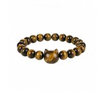 Braccialetto con gatto attrazione, braccialetto da donna in ossidiana nera, braccialetto con perline di pietra ricchezza, prosperità, abbondanza, imprenditore, affari, fortuna, energia, spirituale