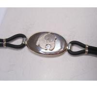 Braccialetto con il PANDA simbolo del WWF in Argento 925 e caucciù - bracciale -