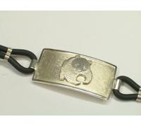 Braccialetto con il PANDA simbolo del WWF in Argento 925 e caucciù - bracciale -