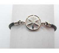 Braccialetto con il SOLE DELLE ALPI in Argento 925 e caucciù - bracciale -