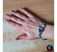 Braccialetto con incisione personalizzata a cuore in ecopelle