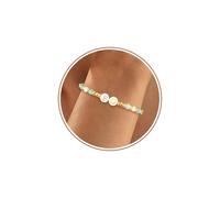 Braccialetto con iniziali braccialetti di perline per le donne regali di Natale calza Stuffers per lei ragazza adolescente regali braccialetti placcati oro pietre preziose cose alla moda con lettera