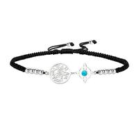 Braccialetto Con Nodo Delle Streghe Bracciale Con Tetragramma E Pentagramma Ciondolo Con Nodo Celtico E Turchese Nome Di Dio Cordino Intrecciato Regolabile Protezione Stregoneria Gioielli Pagani