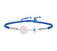 Braccialetto Con Nodo Delle Streghe Bracciale Con Tetragramma E Pentagramma Ciondolo Con Nodo Celtico E Turchese Nome Di Dio Cordino Intrecciato Regolabile Protezione Stregoneria Gioielli Pagani