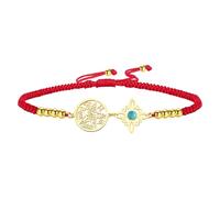 Braccialetto Con Nodo Delle Streghe Bracciale Con Tetragramma E Pentagramma Ciondolo Con Nodo Celtico E Turchese Nome Di Dio Cordino Intrecciato Regolabile Protezione Stregoneria Gioielli Pagani