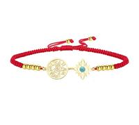 Braccialetto Con Nodo Delle Streghe Bracciale Con Tetragramma E Pentagramma Ciondolo Con Nodo Celtico E Turchese Nome Di Dio Cordino Intrecciato Regolabile Protezione Stregoneria Gioielli Pagani