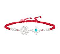 Braccialetto Con Nodo Delle Streghe Bracciale Con Tetragramma E Pentagramma Ciondolo Con Nodo Celtico E Turchese Nome Di Dio Cordino Intrecciato Regolabile Protezione Stregoneria Gioielli Pagani