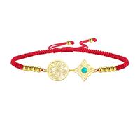 Braccialetto Con Nodo Delle Streghe Bracciale Con Tetragramma E Pentagramma Ciondolo Con Nodo Celtico E Turchese Nome Di Dio Cordino Intrecciato Regolabile Protezione Stregoneria Gioielli Pagani