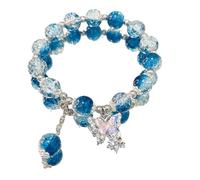 Braccialetto con perle di giada a forma di farfalla, per donne, design di nicchia, grazioso braccialetto colorato con perline