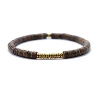 braccialetto con perline, 1 pezzo Boho Bracciale in legno antico fatto a mano Bracciale in pietra naturale fatto a mano da uomo Gioielli-Lava(Wood)