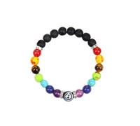 Braccialetto con Perline A 7 Chakra 12 Costellazioni Braccialetto con Segni Zodiacali Spirito Per Uomo Donna Braccialetto Elastico in Pietra Naturale Da 8Mm Regalo Per Fidanzati Fidanzate Cancro