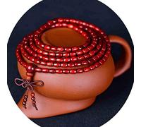 braccialetto con perline, Bracciale con perline in palissandro naturale Preghiera Buddista tibetano Buddha Meditazione Mala Gioielli for accessori regalo unisex(5 * 6mm*108)