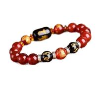 braccialetto con perline, Bracciale elastico con perline "Sei vere parole"
