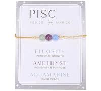 Braccialetto con Perline Delle 12 Costellazioni Dello Zodiaco Da Donna E Uomo - Bracciale Regolabile In Pietra Di Cristallo Naturale, Oroscopo, Astrologia, Regalo Unisex per Compleanno/Anniversario