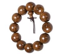 Braccialetto con perline di legno e perline di preghiera buddista, gioielli | Bracciale da uomo con ciondolo sacro per neo-papà, padrino, nonno, marito, preghiera buddista, da indossare tutti i giorni