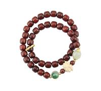 Braccialetto con perline di sandalo da 8 mm dalla forma antica for donna | Ornamenti for le mani con piatti nazionali | Gioielli con perline eleganti