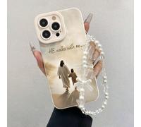 Braccialetto con perline dipinte a colori con Gesù, semplice e alla moda, custodia per telefono antiurto compatibile con iPhone 17/17Pro/17ProMax/16/11/16Pro/16Plus/16ProMax/16E/15ProMax/13/14/12/XS/X