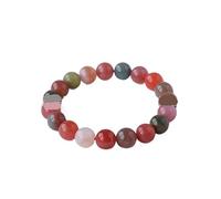 Braccialetto con perline in ametista naturale e pietra occhio di tigre per le donne - Gioielli con pietre preziose lucide (braccialetto in agata Yanyuan)