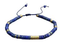 Braccialetto con perline in ematite naturale, 2 x 4 mm, regolabile, minimalista, delicato, bohémien, unisex, gioiello spirituale per uomo e donna, regalo, Medium, Pietra, Nessuna pietra preziosa