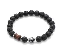 Braccialetto con perline in pietra da 8 mm, corda elastica da uomo e donna, perline in legno e lapislazzuli, gioielli fatti a mano per coppie, accessorio regolabile ed elegante