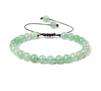 Braccialetto con perline in pietra naturale da 6 mm, regolabile, intrecciato, for donne e uomini, braccialetti ametiste(X)