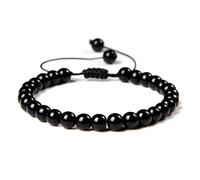 Braccialetto con perline in pietra naturale da 6 mm, regolabile, intrecciato, for donne e uomini, braccialetti ametiste(8)