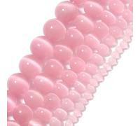 Braccialetto con perline in pietra occhio di gatto rosa, 4 mm, per la creazione di gioielli