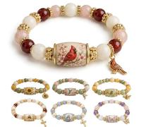 Braccialetto con perline per le benedizioni primaverili 2026 Bluebird, gioiello ispiratore a forma di farfalla, regolabile, ornamento da polso per amore, pace, fede, dolce speranza, regalo per donne