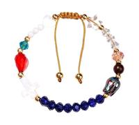 Braccialetto con perline, per meditazione natalizia, stile casual | Design con perline natalizie, gioiello casual da meditazione, braccialetto con perline di cristallo, per yoga, pendolari