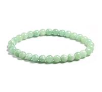 Braccialetto con perline rotonde verdi naturali da donna, gioielli in pietra preziosa, regalo fatto a mano, braccialetti a fili(Beads 6mm,16cm 6.3inch)