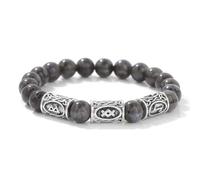 Braccialetto con pietra runica vichinga, amuleto norreno per crescita, amicizia, scoperta di sé e protezione, gioiello spirituale unisex
