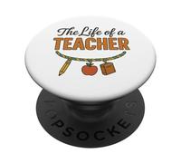 Braccialetto con scritta "La vita di un insegnante" (lingua italiana non garantita) PopSockets PopGrip Adesivo