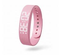 Braccialetto con sveglia silenziosa con vibrazione, ricaricabile, con sveglia, per chi dorme pesantemente, viaggi e stanze condivise, rosa