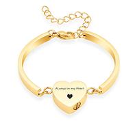 Braccialetto con urna a forma di cuore per ceneri per donne e uomini, in acciaio inossidabile, gioiello commemorativo per i propri cari - Alway in My Heart, 7 9 inch, Metallo, Non pietra preziosa