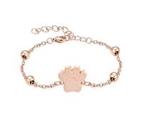 Braccialetto con urna a forma di zampa di animale domestico per ceneri per cane gatto cremazione gioielli regolabile braccialetto commemorativo ricordo regali per la persona amata, Nessuna pietra