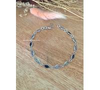 Braccialetto Cristallo By Swarovski Colore Gradiente Blu IN Argento 925/000