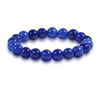 Braccialetto curativo Chakra, 10 mm, perle di lapislazzuli naturali, per donne e uomini, meditazione, controllo delle emozioni, sollievo dallo stress e dall'ansia