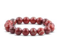 Braccialetto curativo dei chakra, perline di agata rossa naturale da 10 mm, donne e uomini, meditazione, controllo delle emozioni, sollievo dallo stress e dall'ansia