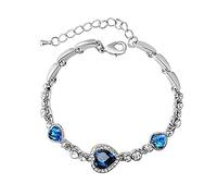 Braccialetto da donna alla moda con cuore, braccialetto da polso per ragazze, accessori per le vacanze, orecchini con fiori e perline, Misura unica, Metallo, Nessuna pietra preziosa