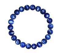 Braccialetto da donna con cianite blu di grado 7A, gioielli con perline di cristallo naturale per alleviare lo stress e allineamento dei chakra, 8~8.8mm, Pietra, Non pietra preziosa