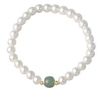 Braccialetto da donna con perle di giada, perle con perline naturali da 6,8 cm, design raffinato, regalo perfetto per le donne