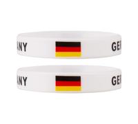 Braccialetto da donna in silicone, splendido set di 2 pezzi per fan del calcio e damigella d'onore, 6X6X2CM, Gel di silice