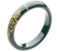 Braccialetto da donna in vera giada, elegante braccialetto in giada di grado A, accessorio per gioielli, design senza tempo, perfetto per ogni occasione