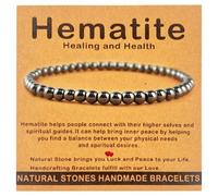 Braccialetto da donna realizzato a mano con pietre preziose da 4 mm, gioiello con cristalli per energia positiva e guarigione, per alleviare l'ansia, equilibrio dei chakra, meditazione. Regalo