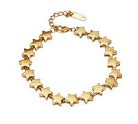 Braccialetto da donna, regolabile, con ciondolo a forma di stella, impilabile, delicato gioiello celeste, regalo per ragazze adolescenti, cavigliera alla moda impermeabile