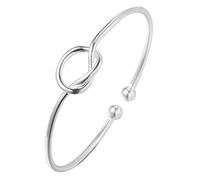 Braccialetto da polso con nodo a cuore, accessorio da donna, regalo per San Valentino, in argento Sterling 925