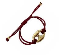 Braccialetto da polso realizzato a mano, con motivo a muso di maiale, con cordoncino liscio e testurizzato, elegante catena perfetta per impilare il braccialetto dell'amicizia, Misura unica, come