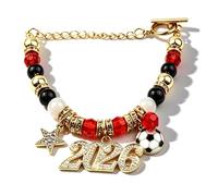 braccialetto da ragazzo, Bracciale da calcio for Coppa del mondo for donna, for la giornata della partita in oro Bracciali for tifosi di delle coppe Gioielli for