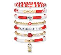 braccialetto da ragazzo, Set di braccialetti da calcio for la Coppa del Mondo donna, for tifosi USA Canada Messico Argentina Game Day